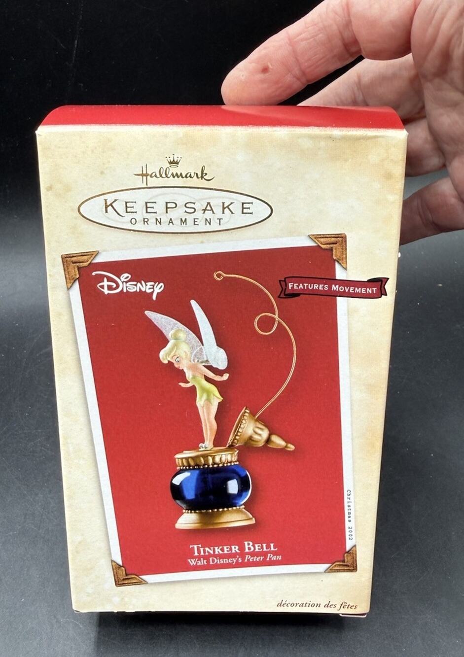 Hallmark Ornament 2002 Tinkerbell Disney Peter Pan Wind Up Christmas 31D